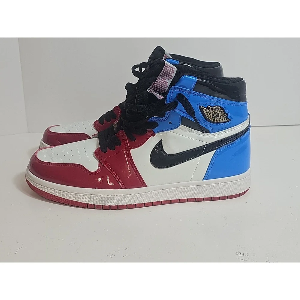 Air Jordan 1 Retro Mens Size 8 High OG Fearless Red/White/Blue/Black CK5666-100